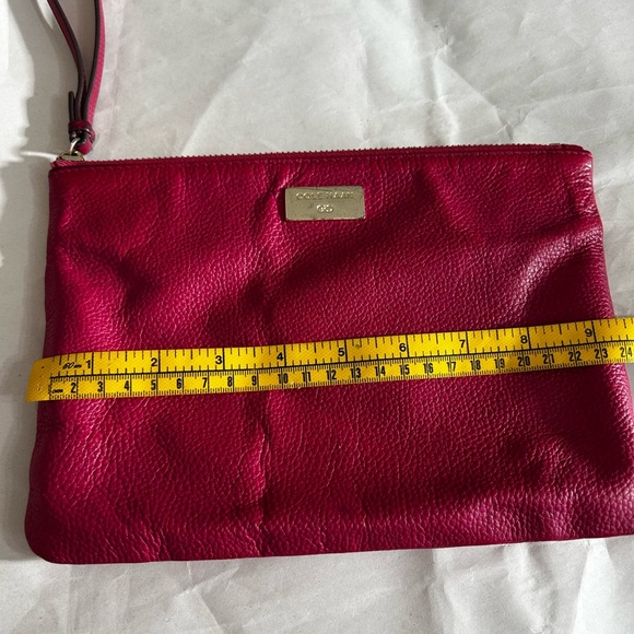 Cole Haan Hot Pink Pebble Leather Wristlet - Picture 10 of 14